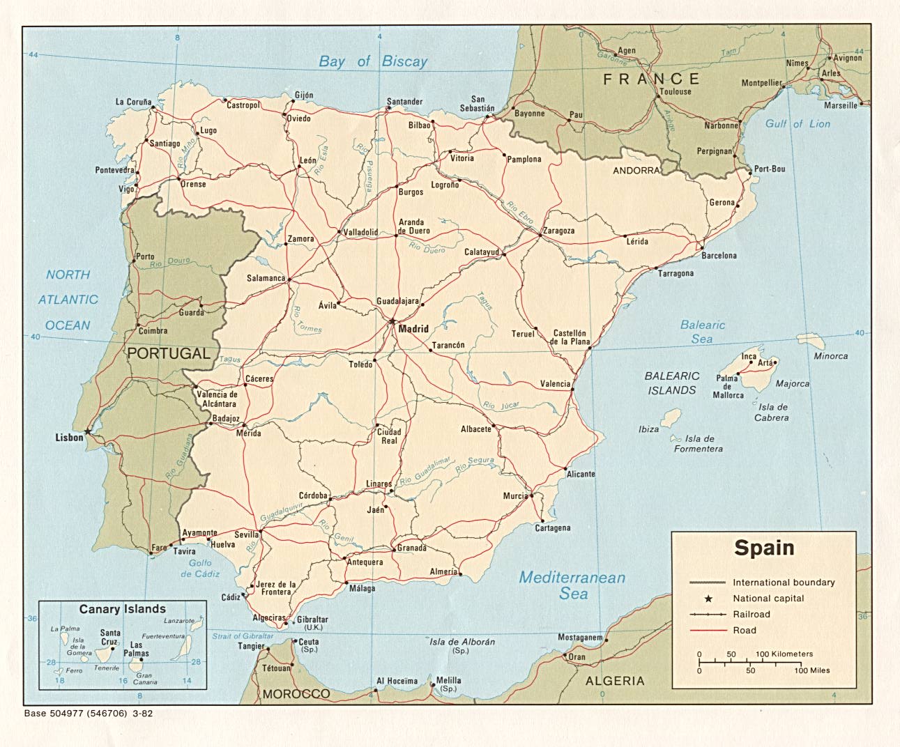 西班牙地图(Spain)