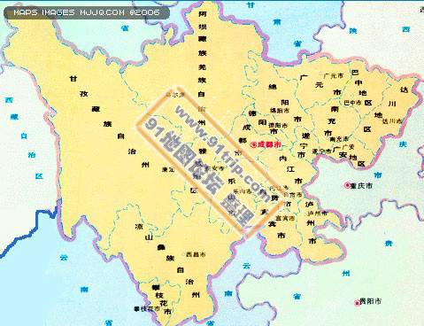 四川行政区划地图-+四川旅游地图.旅游地图-+美景旅游网